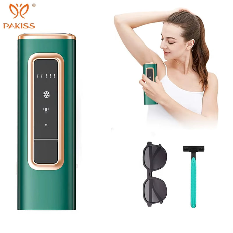 PAKISS Professional IPL Hair Removal Device with Ice Cooling, Unlimited Flashes, USA Warehouse Stock