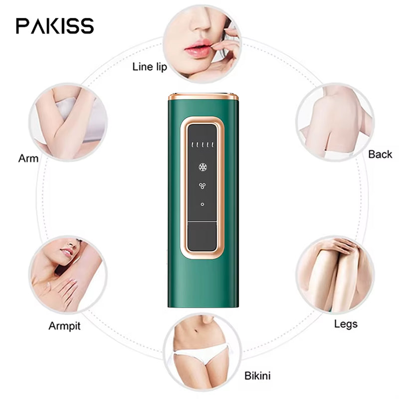 PAKISS Professional IPL Hair Removal Device with Ice Cooling, Unlimited Flashes, USA Warehouse Stock